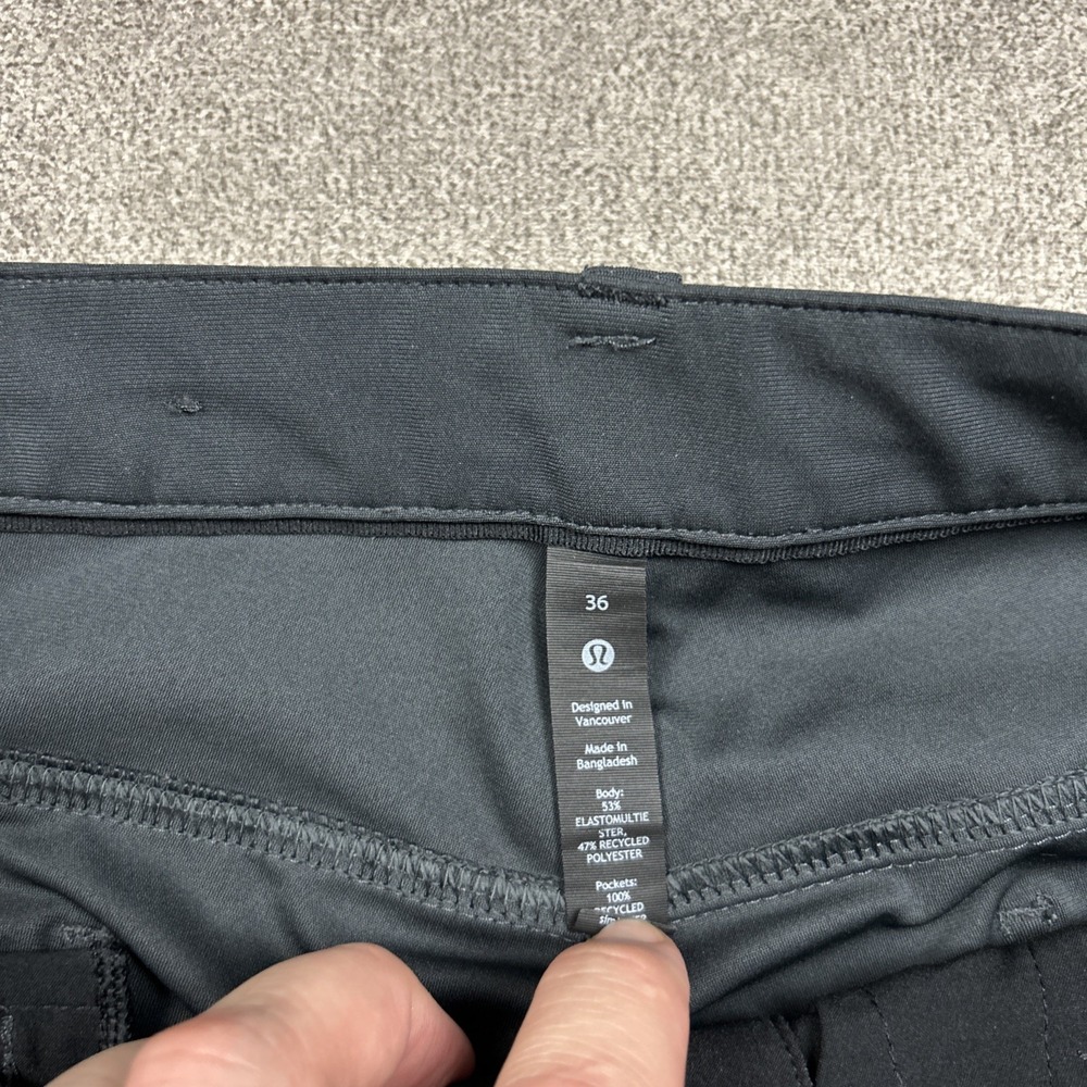 Lululemon ABC Classic-Fit 5 Pocket Pant 32L Warpstreme Mens 36 Gray Chino - Picture 4 of 10
